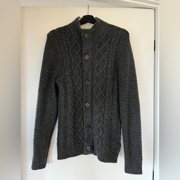 Button-down zipper knitted cardigan - Picture 6 of 9